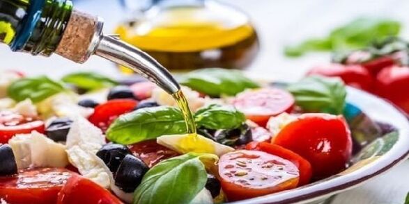 When preparing Mediterranean diet dishes, it is essential to use olive oil. 